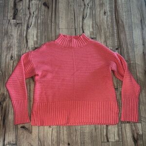 coral colored sweater